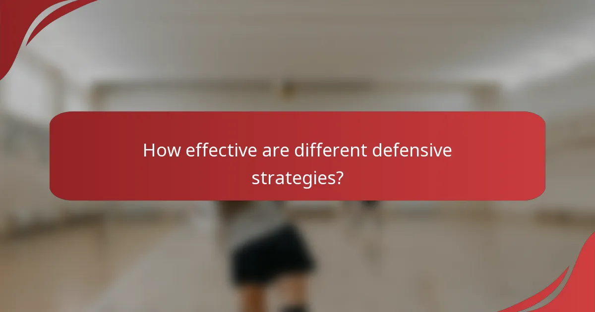 How effective are different defensive strategies?