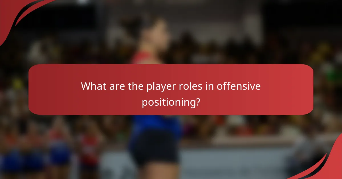 What are the player roles in offensive positioning?
