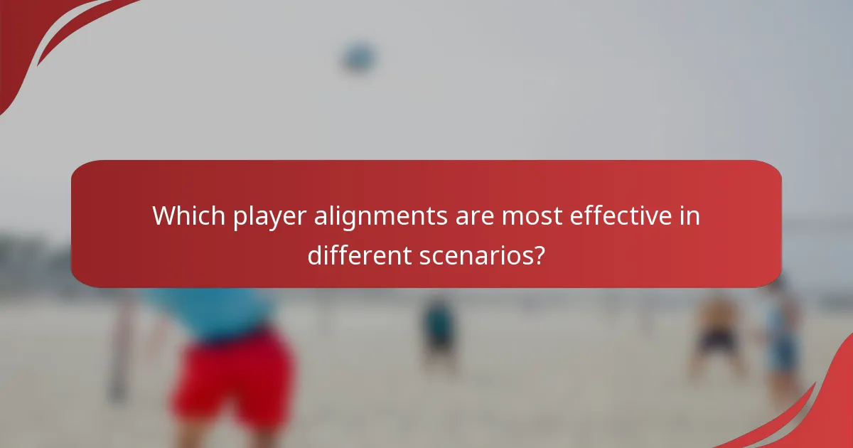 Which player alignments are most effective in different scenarios?